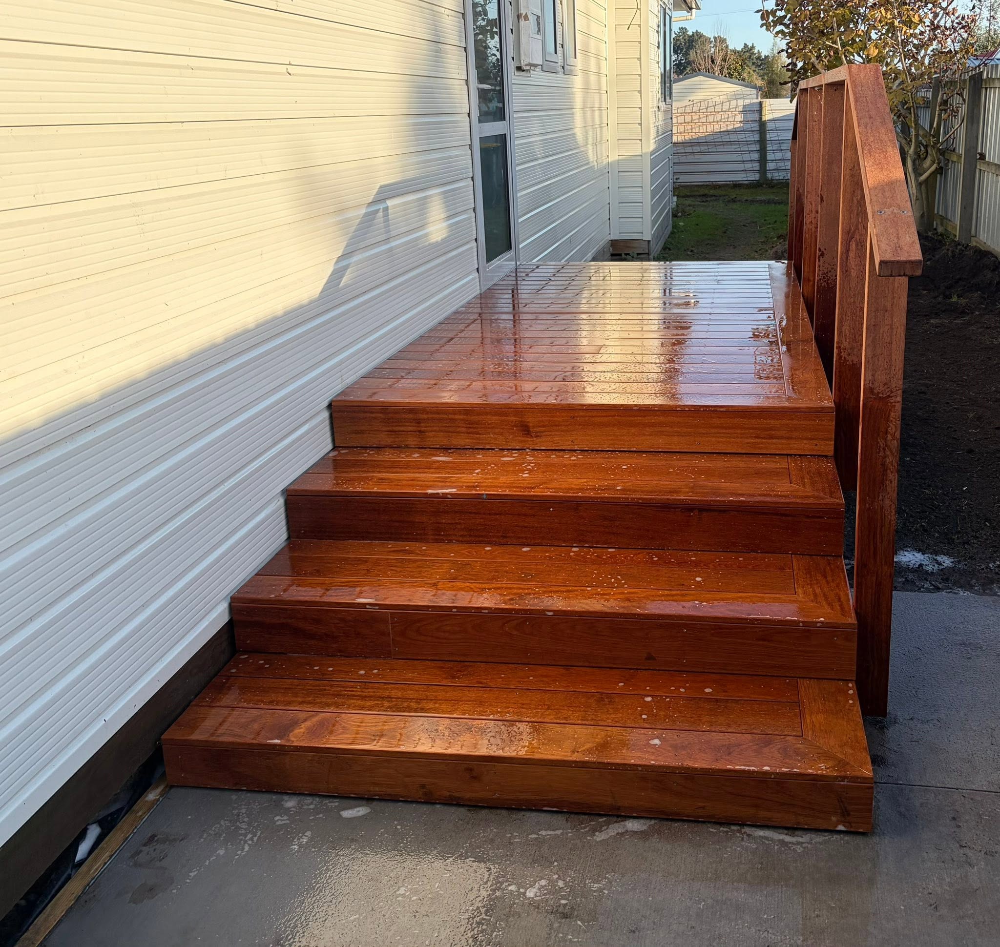 Deck landscaping after